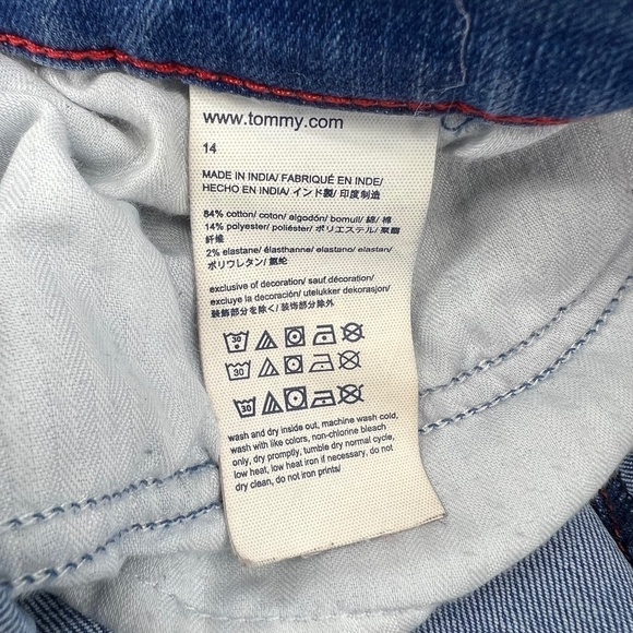 Tommy Hilfiger Distressed Rough Hem Jean Leggings Size 14 Women's - Picture 6 of 8